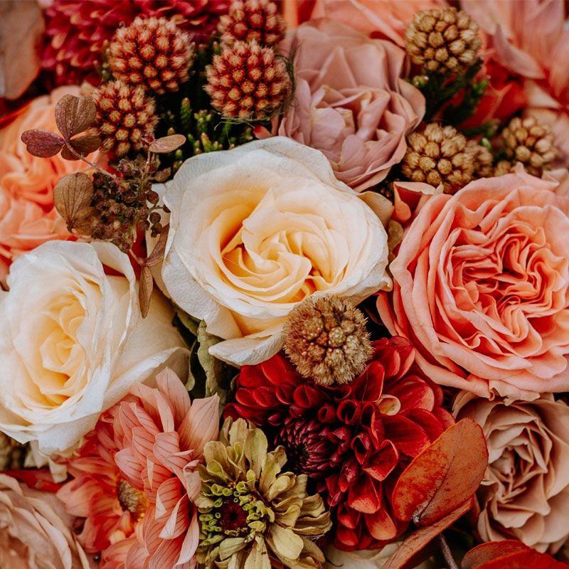 Autumnal Roses Bouquet
